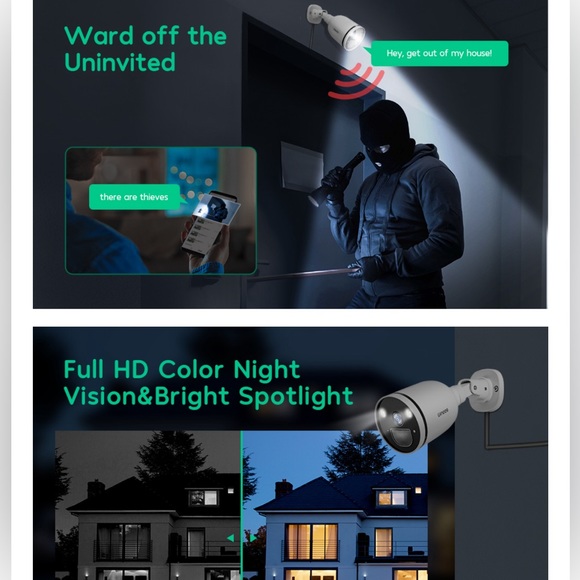 winees 2.4/5 GHz 4MP WiFiwColorNight Vision OutdoorSecurityCameraAlexa F2X Comp - Picture 12 of 13